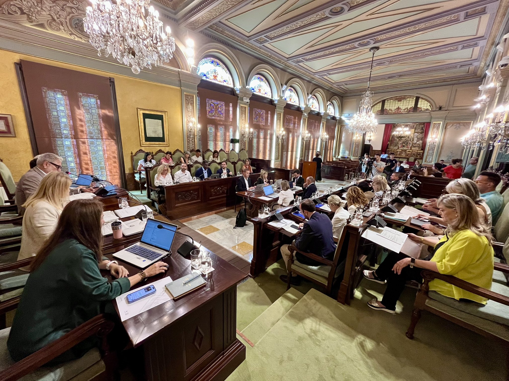 Una altra perspectiva del Ple de l'Ajuntament de Lleida.