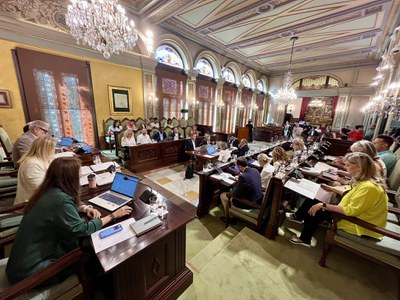 Una altra perspectiva del Ple de l'Ajuntament de Lleida..