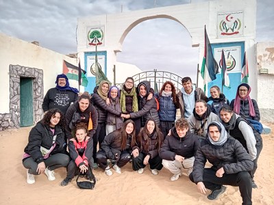 El grup lleidatà als campaments.