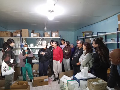 Un dels punts forts de la visita és la informació sobre la gestió de l'ajut humanitari.