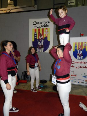 Els Castellers de Lleida, entitat que també ha participat a Cucalòcum, a Fira de Lleida..
