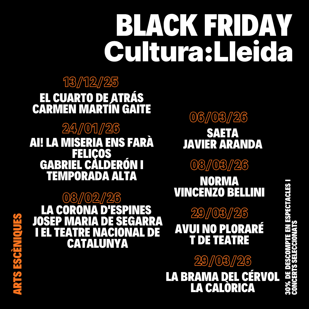 Programació d'arts escèniques amb descompte