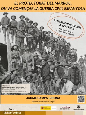 El debat sobre el protectorat del Marroc, a càrrec de Jaume Camps Girona, de la Universitat Rovira i Virgili, obre demà el nou cicle d’activitats de ….