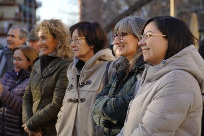 La regidora del barri del Clot, Marta Gispert, i les tinents d'alcalde Montse Pifarré, Sandra Castro i Jordina Freixanet.