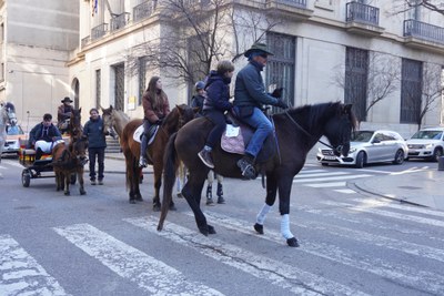 La benedicció dels animals s’ha fet a la sortida de la rua, a l’avinguda de Blondel.