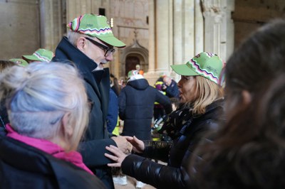 L'alcalde Larrosa amb la presidenta Maite Montañés.