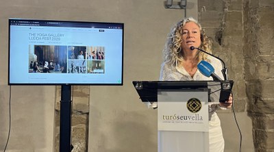 La regidora Pilar Bosch ha participat en la presentació del The Yoga Gallery Lleida Fest 2026..