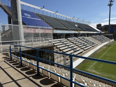 Vista del gol nord de l'estadi.