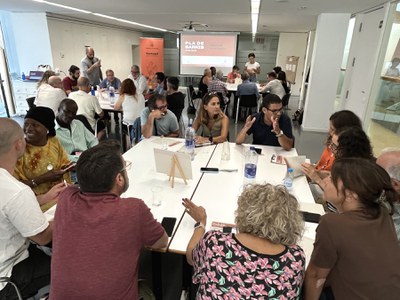 El primer dels tallers participatius pel Pla de Barris, al centre cívic de l'Ereta.