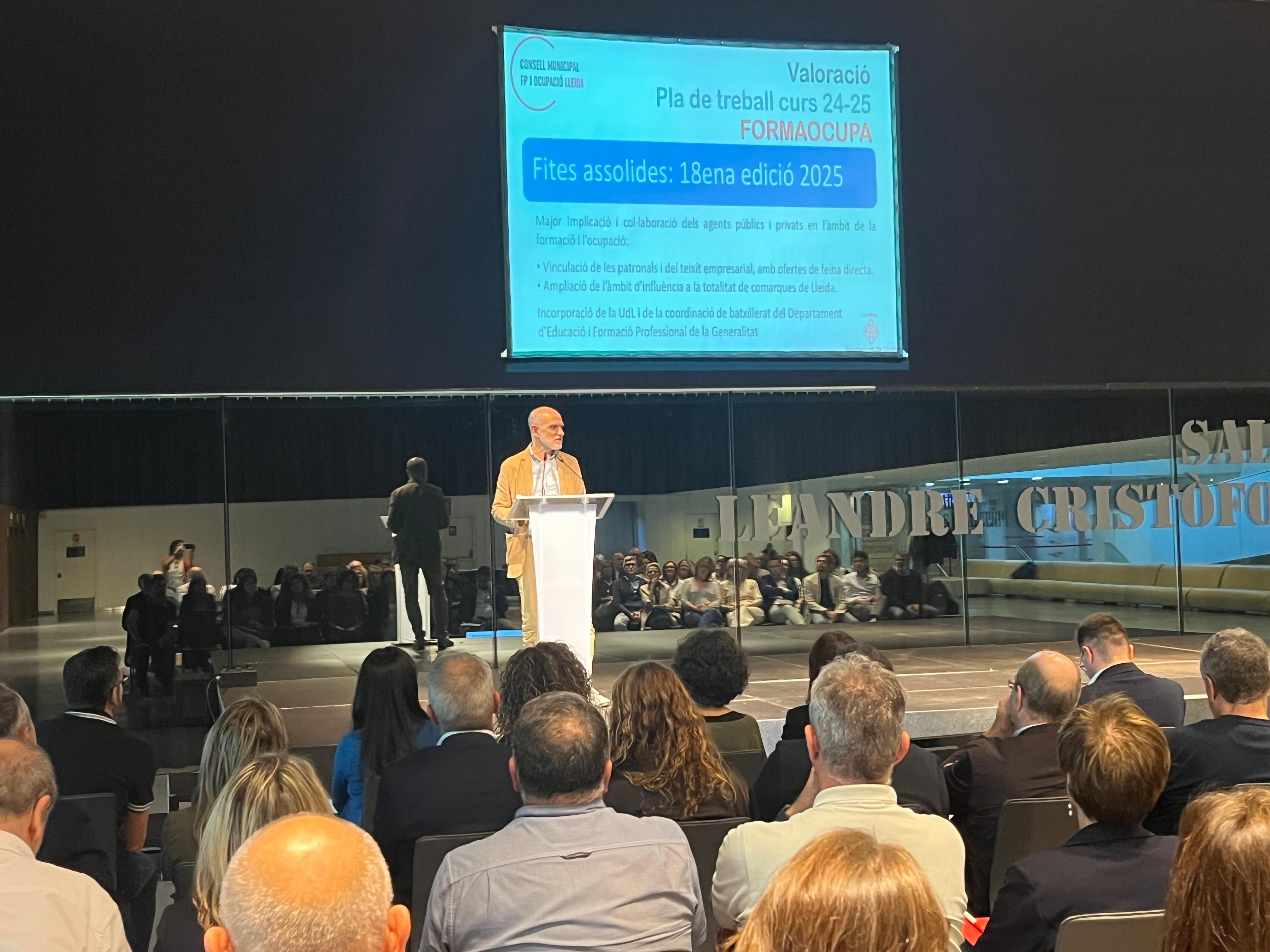 Al Plenari del Consell Municipal de la FP i l’Ocupació s'ha presentat la memòria d’activitats del curs 2024-2025 i el pla de treball per al nou curs escolar