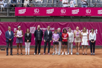 Lliurament de premis del Catalonia Open WTA 125 - Torneig Internacional Terres de Lleida, disputat al Club Tennis Lleida..