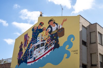 Mural de Txus Montejano, al carrer Jaume d'Agramunt, 11.