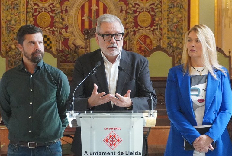 Un moment de la intervenció del paer en cap