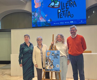 París, Parra, Bosch i Vázquez han presentat avui el festival Lletra Petita.