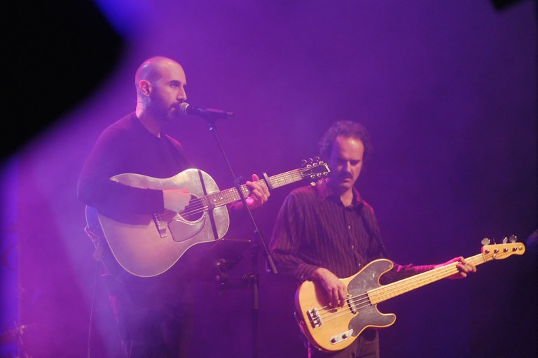 Actuació de Blaumut, que ha interpretat la cançó L’home antic, a La Llotja.