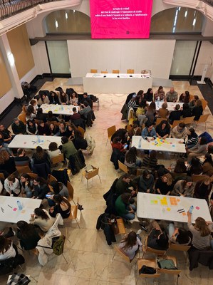 Jornada de treball, amb part expositiva i amb dinàmiques participatives, a la sala Alfred Perenya, a la Regidoria de Cultura..