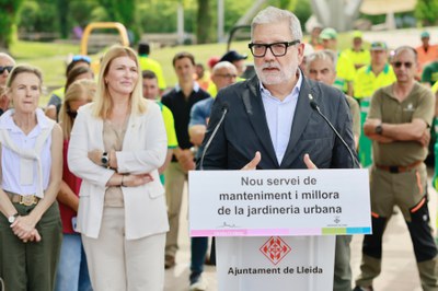 Un moment de la intervenció del paer en cap.