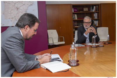 L'alcalde Larrosa amb el president de RENFE, Raül Blanco.