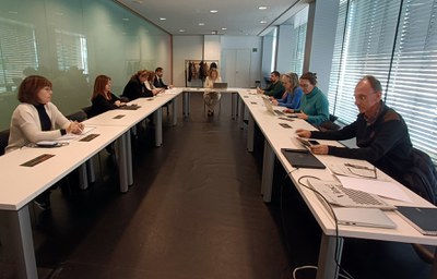 Reunió del Patronat de la Fundació Pública Teatre de la Llotja, que ha tingut lloc aquest dilluns al matí, al mateix equipament..