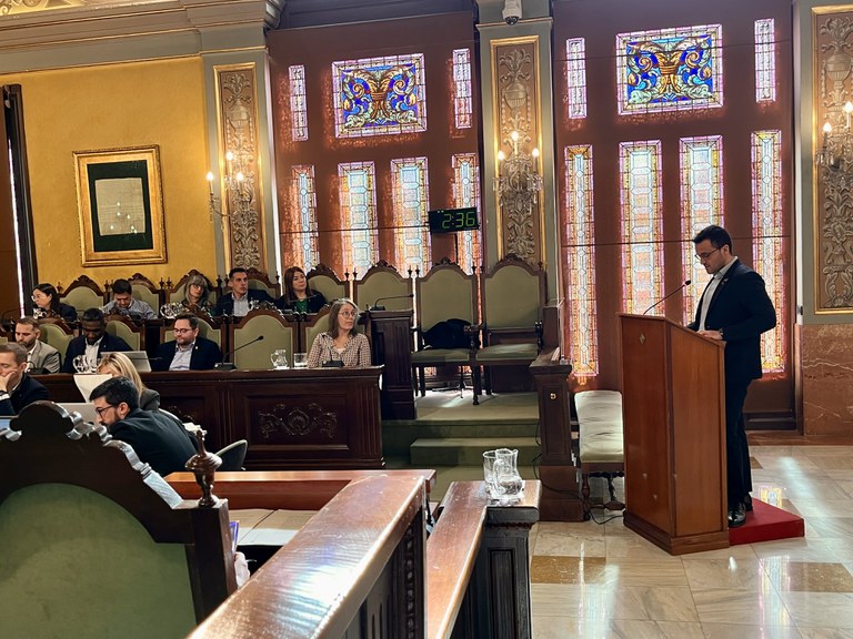 La intervenció d'Ivan Fernàndez, alcalde pedani de Raimat