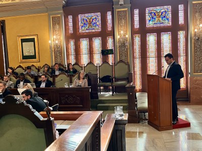 La intervenció d'Ivan Fernàndez, alcalde pedani de Raimat.