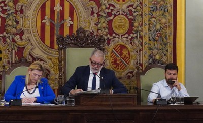 El paer en cap, Fèlix Larrosa, ha obert el debat, amb la seva intervenció inicial, i també l'ha tancat..