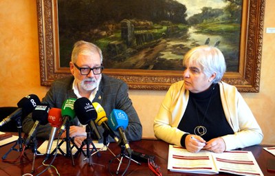 Larrosa i Valls han presentat avui el projecte de pressupostos municipals per a l'any 2024.