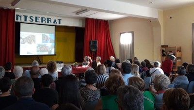 Acte d'homenatge a Marisel Esterri Viladegut, al local social de l'AV Partida Montserrat..