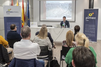 Un moment de la sessió informativa a PIMEC Comerç Lleida..