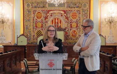 Eva Bobet, mestra de l'Escola Santa Maria de Gardeny, ha intervingut en la presentació com a primer centre que participa aquest curs en el projecte R….