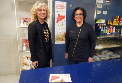 La campanya “Compra i Descobreix Catalunya” s'ha presentat aquest matí a la pastisseria Terés, al carrer Sant Antoni..