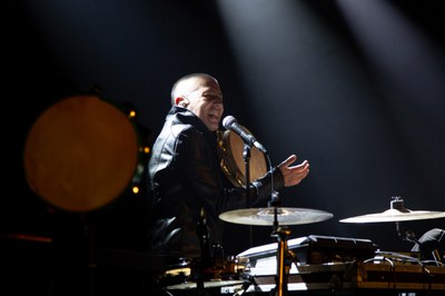 Mercedes Peón, al Cafè del Teatre, amb el MUD..