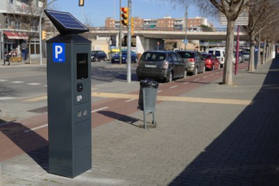 Un dels nous parquímetres que s'han instal·lat.