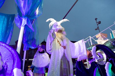 El Rei Melcior, a la Cavalcada de Ses Majestats a Lleida..