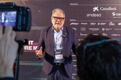 L'alcalde, Fèlix Larrosa, durant la seva intervenció.