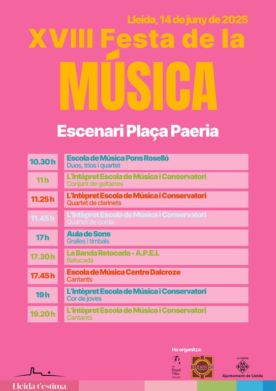 Programació plaça de la Paeria_Festa de la Música