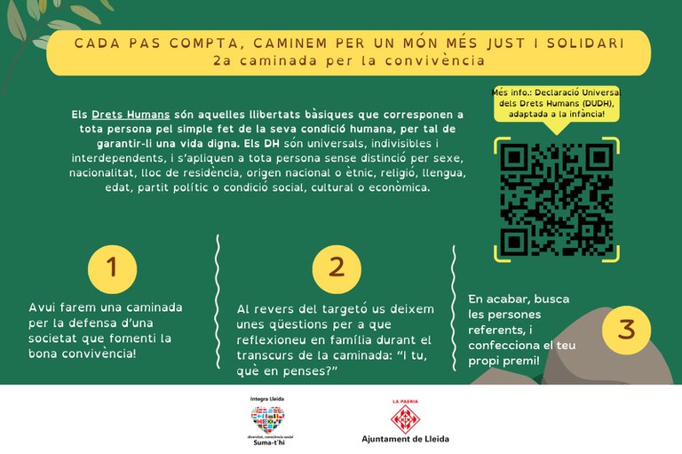 Cartolina participativa per a les famílies durant la caminada