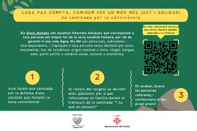 Cartolina participativa per a les famílies durant la caminada.