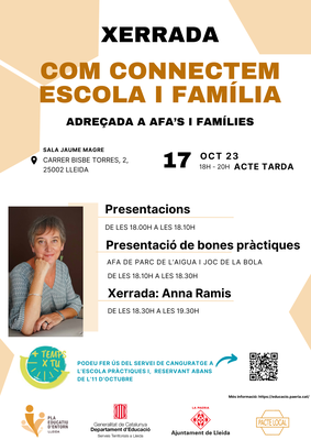 Xerrada per a famílies sobre la relació família-escola.