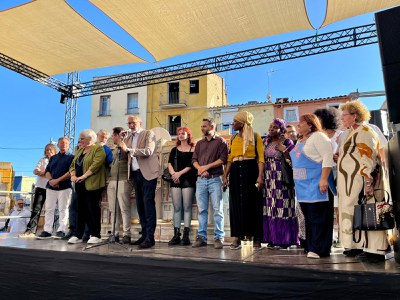 L'alcalde Fèlix Larrosa inaugura l'Obert del Centre Històric acompanyat per la tinenta d'alcalde Carme Valls, i els regidors Roberto Pino i Xavi Blan….
