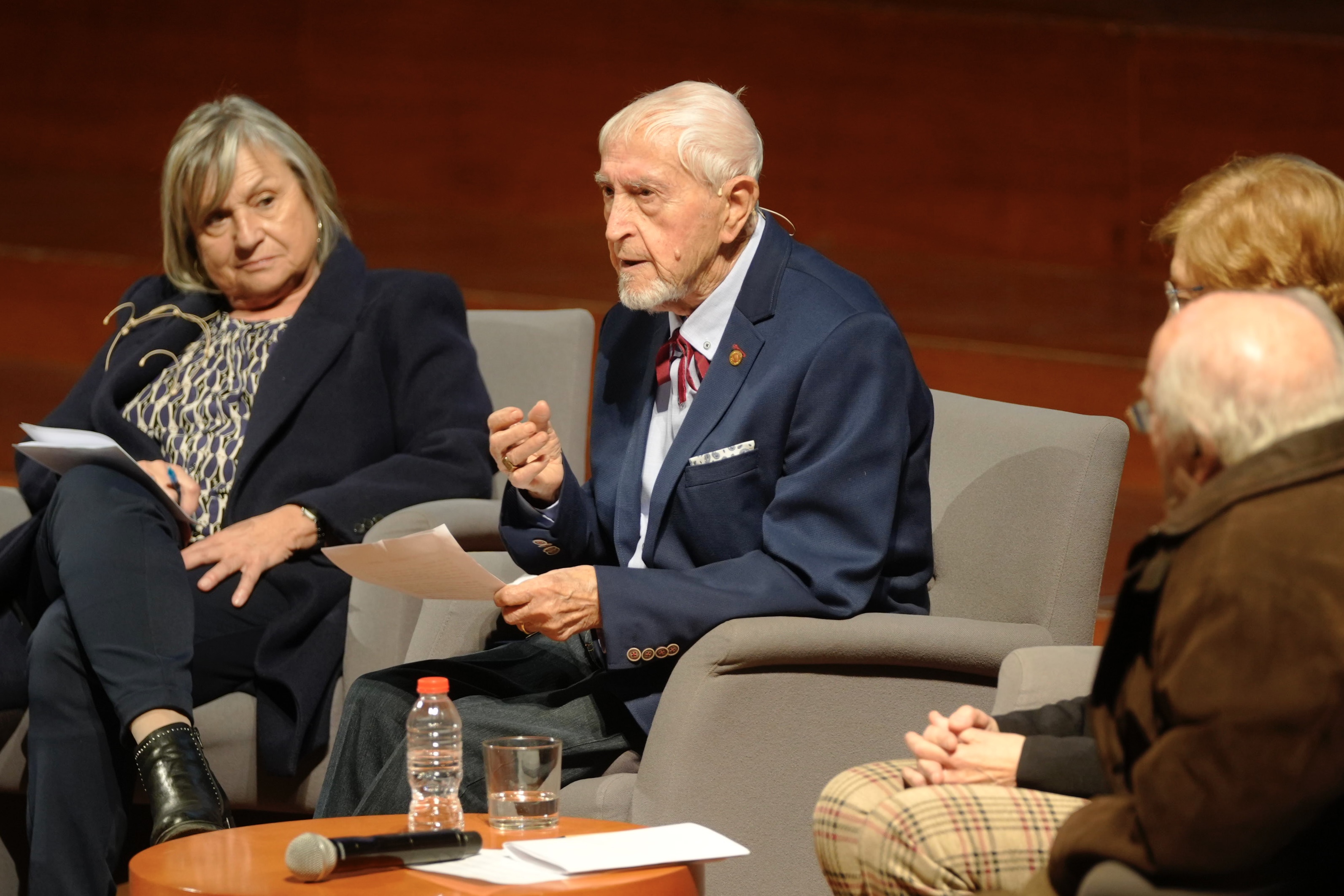 Josep Vallverdú durant l'acte oficial d'inici de les commemoracions de l'Any Vallverdú celebrat en el seu centenari