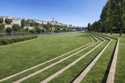Imatge virtual que mostra com quedarà el Parc de la Canalització després de les obres.