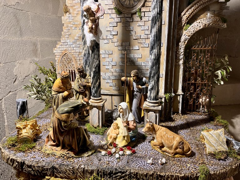 Les figures del pessebre és la primera vegada que s’exposen i són de ceràmica, de fa més de 60 anys