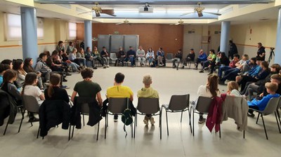 Un moment de la jornada de debat, amb la participació dels regidors de la Paeria, que s'ha desenvolupat aquest matí..