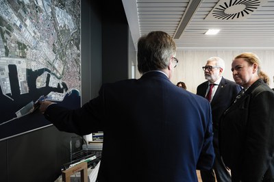 Un moment de la visita d'avui.