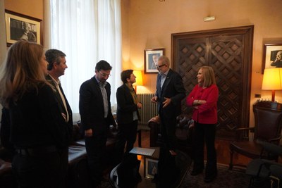 Reunió a la Paeria entre el paer en cap i la Secretària de Salut Pública de Catalunya.