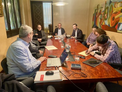 L'alcalde i el regidor Jaume Rutllant s'han reunit amb el col·lectiu Escocells Lleida..