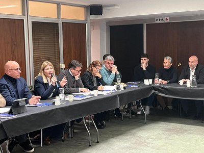 Iglesias, al costat del president de la COELL, Josep M. Gardeñes.