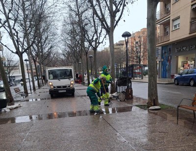 L’empresa concessionària del servei de jardineria municipal està treballant a l’avinguda de Doctora Castells, als Camps Elisis i a l’aparcament de Fi….