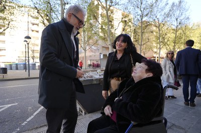 Visita de l'alcalde Fèlix Larrosa al barri de Cappont.